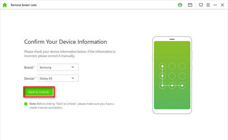 Wootechy Idelock Android Comece a desbloquear