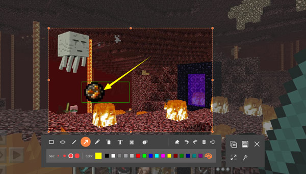 Editar captura de tela do Minecraft