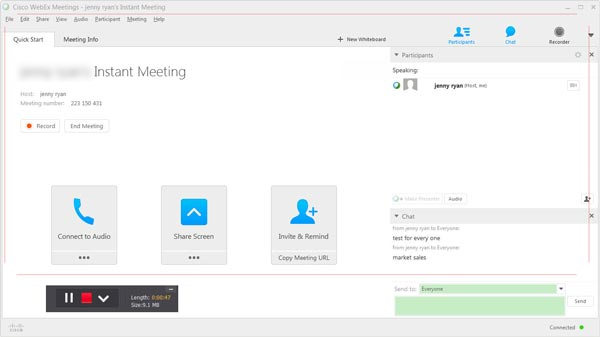 Gravar reunião Webex
