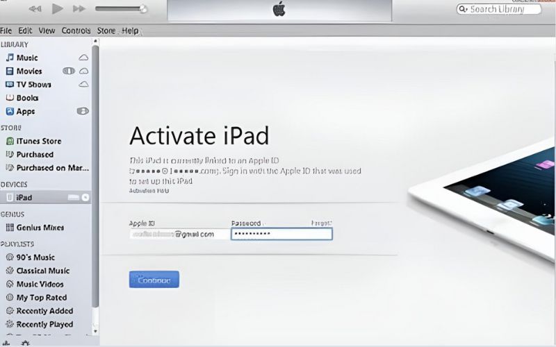 Reativar via iTunes