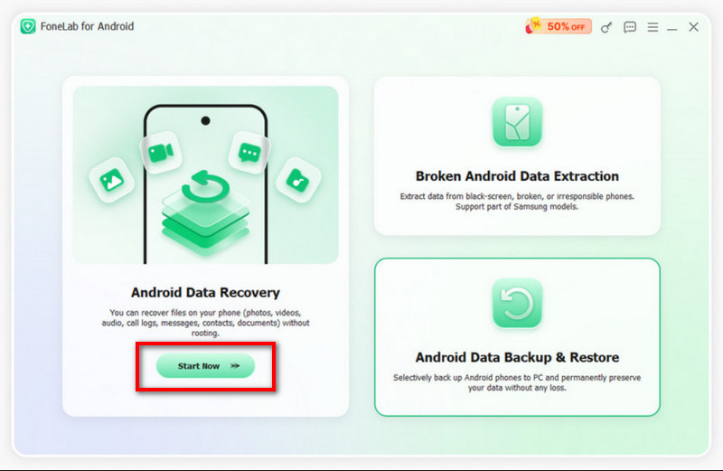 Escolha a recuperação de dados do Android