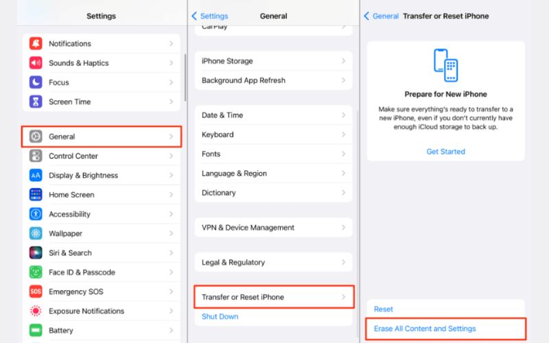 Redefinir seu iPhone para as configurações de fábrica