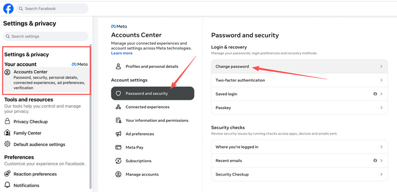 Como alterar a senha do Facebook na web quando a esquecer