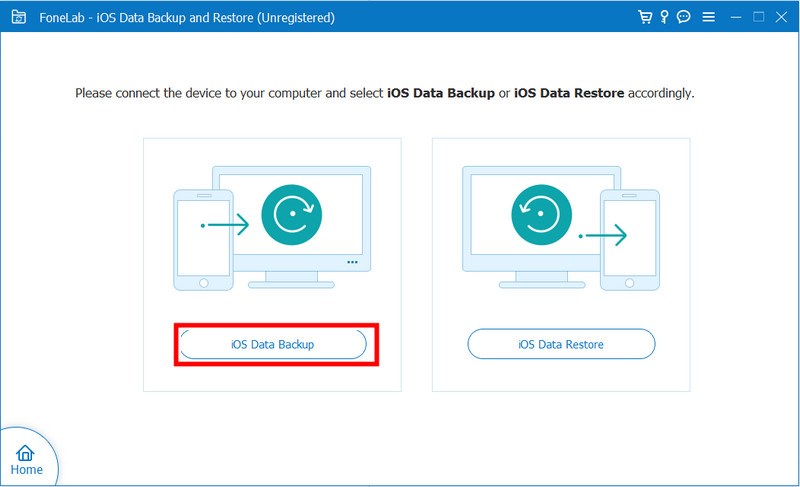 Escolha o backup de dados iOS