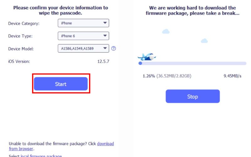 Verifique os detalhes e comece
