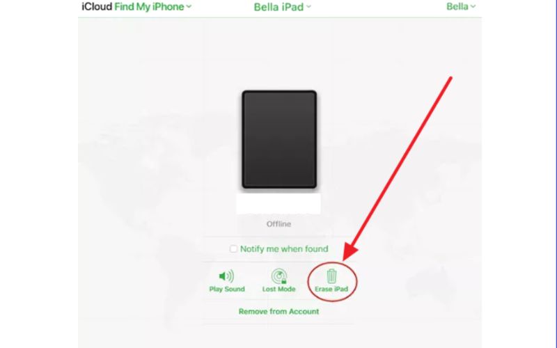 Pressione Apagar Ipad