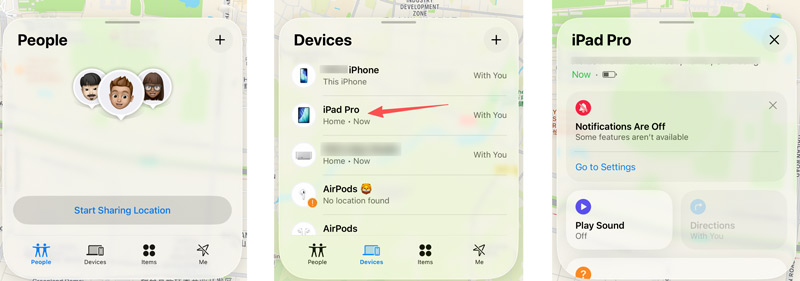 Encontrar meu app Escolher iPad Pro