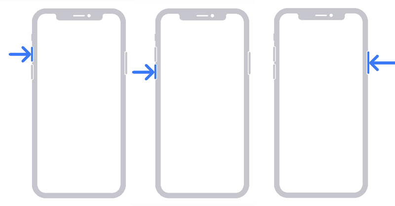 Forçar reinicialização do iPhone X e mais recentes