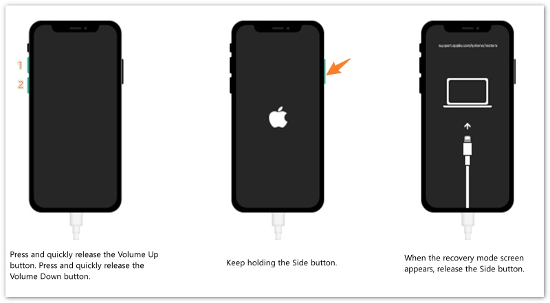 Entrar no Modo de Recuperação no iPhone 8 ou posterior