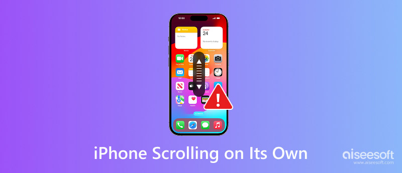 O iPhone está rolando sozinho.