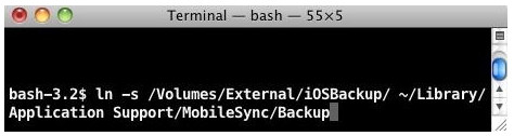 Altere o local de backup do iTunes no Mac 