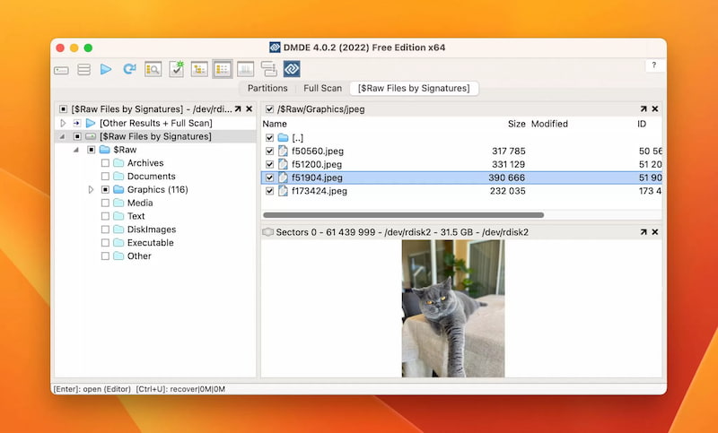 Recuperação de dados Dmde Mac