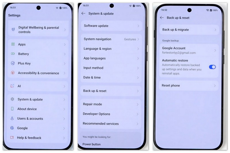 Select Reset Phone In Settings