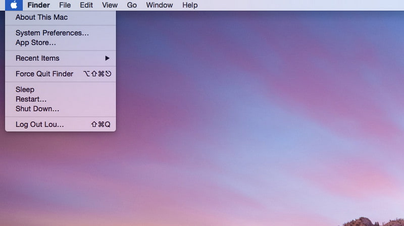 Reinicie o Mac, desligue