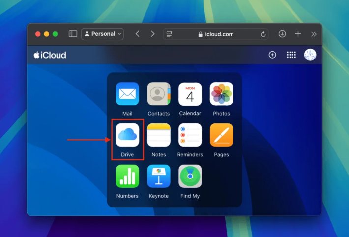 Dirija no Icloud