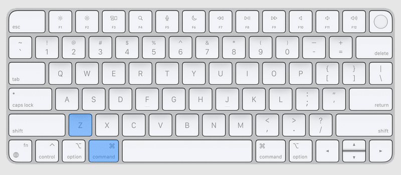 Desfazer atalho no Mac para recuperar a exclusão