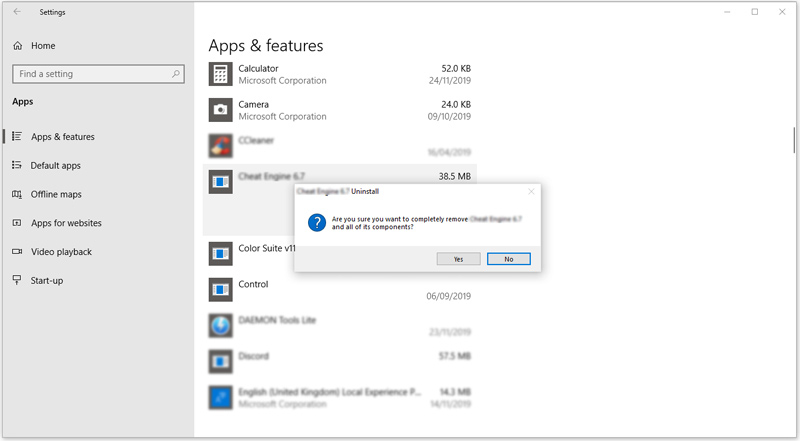 Desinstalar aplicativo no Windows