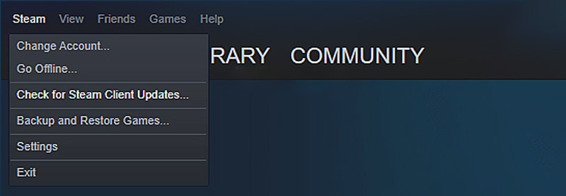 Verifique se há atualizações disponíveis para o cliente Steam.