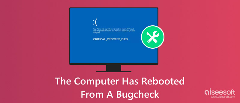 O computador foi reiniciado a partir de uma verificação de bug