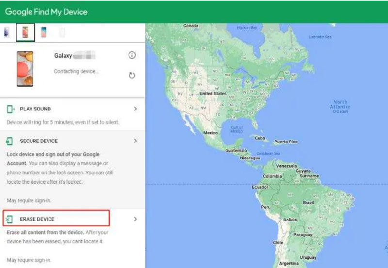Desbloqueie seu Samsung usando sua conta do Google.