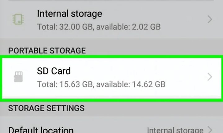 Cartão SD Android