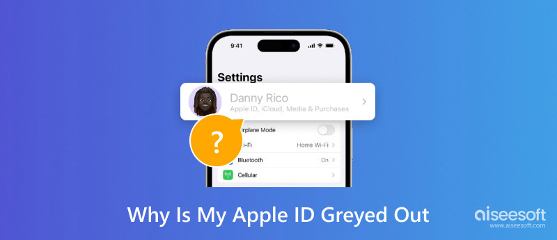 Por que meu ID Apple está esmaecido