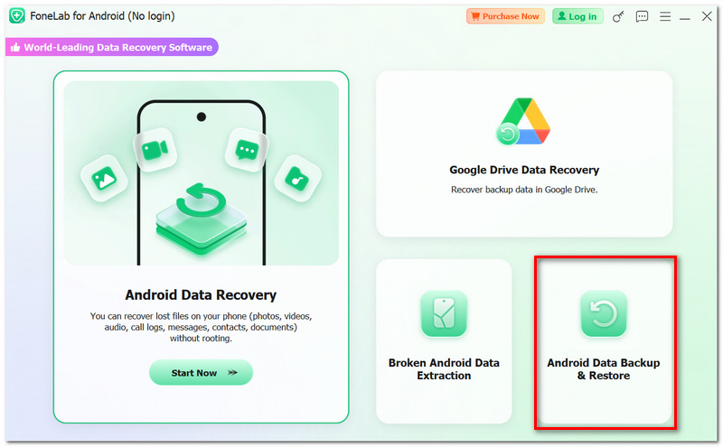 Escolha Backup e Restauração de Dados do Android