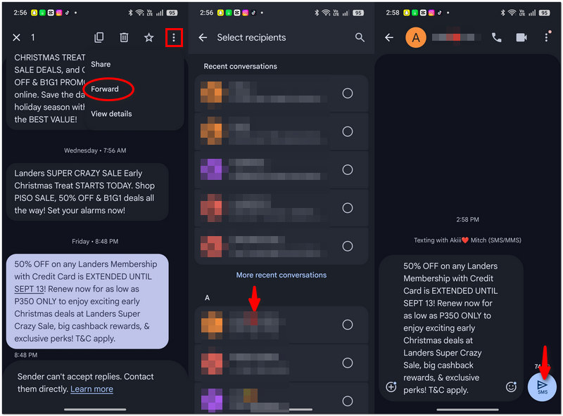 Encaminhar SMS para e-mail
