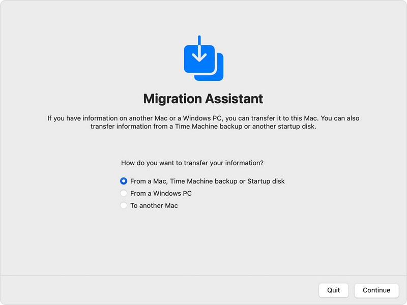 Assistente de migração
