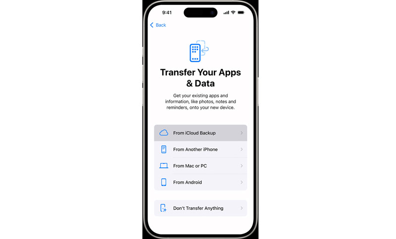Configurar um novo iPhone com o iCloud