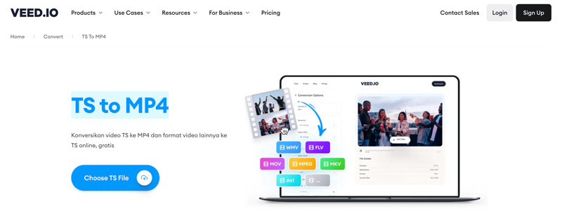 Conversor Veed Online TS para MP4