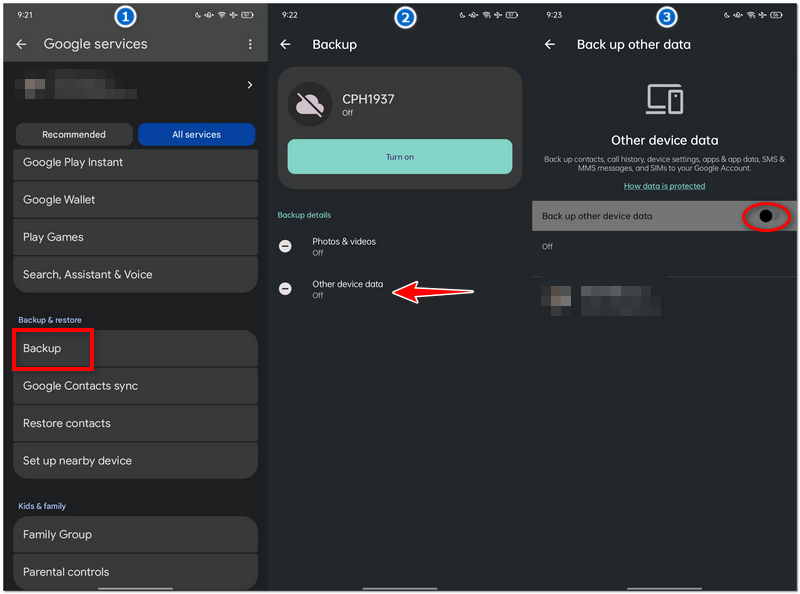Restaurar backup do Google Notes