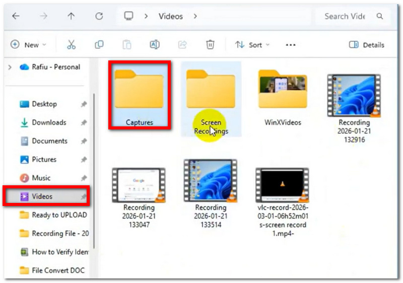Find Captures Folder