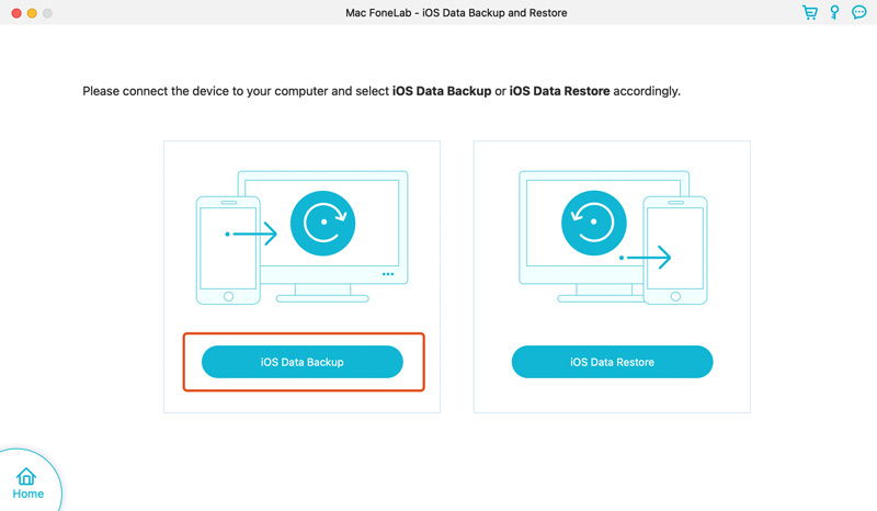 Backup e restauração de dados do Mac Fonelab iOS