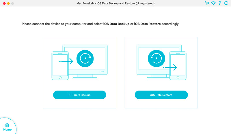 Abra o Backup e Restauração do iOS no Mac