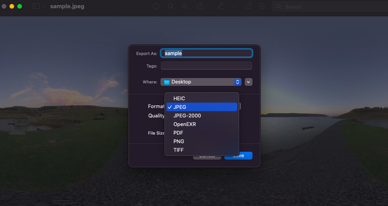Converter em JPEG