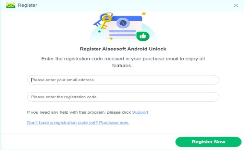 Registrar Aiseesoft Android Unlock