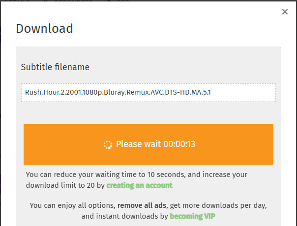 Baixar legendas com OpenSubtitles