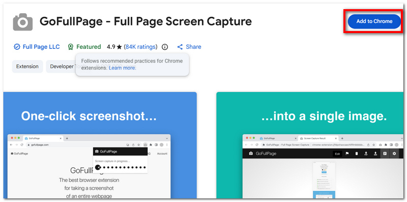 Instale o Gofullpage no Chrome