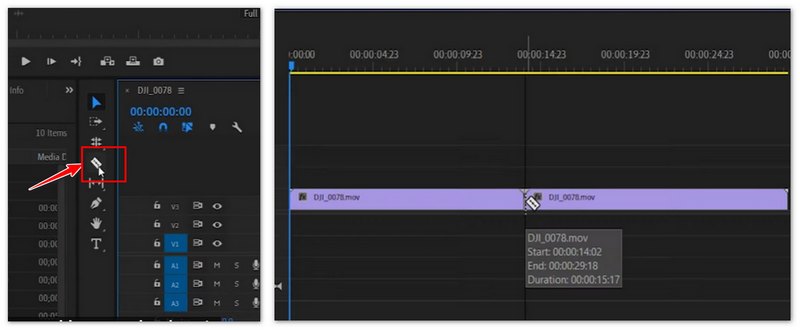 Vídeo dividido no Premiere Pro