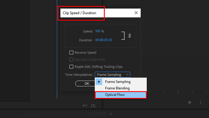 Fluxo Óptico de Interpolação Temporal no Premiere Pro