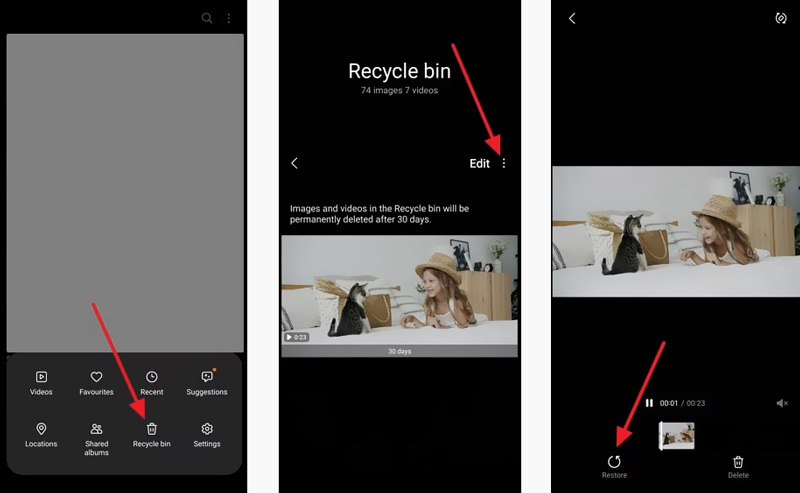 Recuperar vídeos excluídos da lixeira do Android