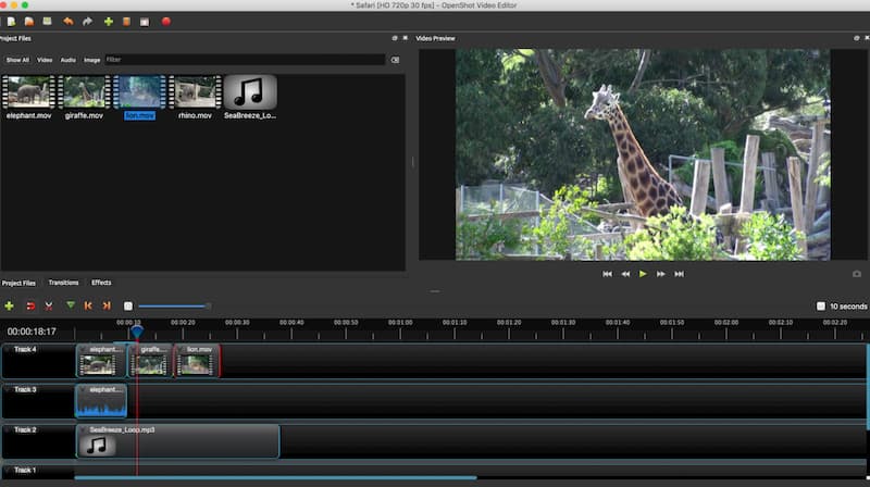 Editor de vídeo Openshot