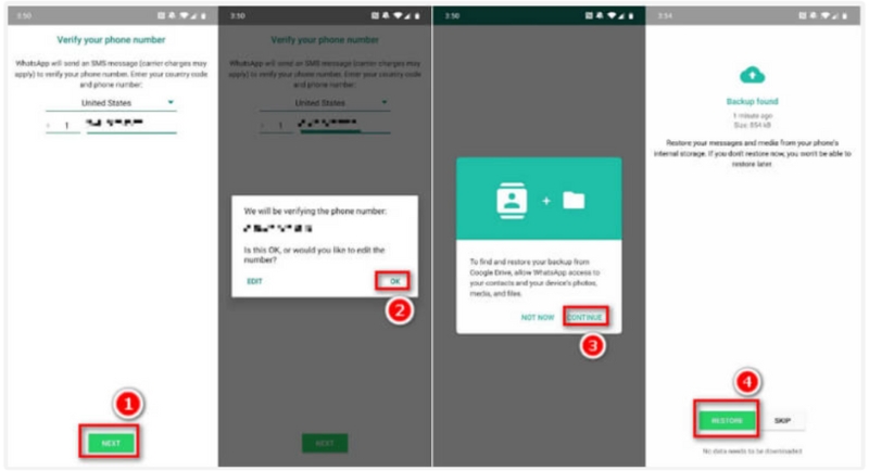 Restaurar no Google Drive