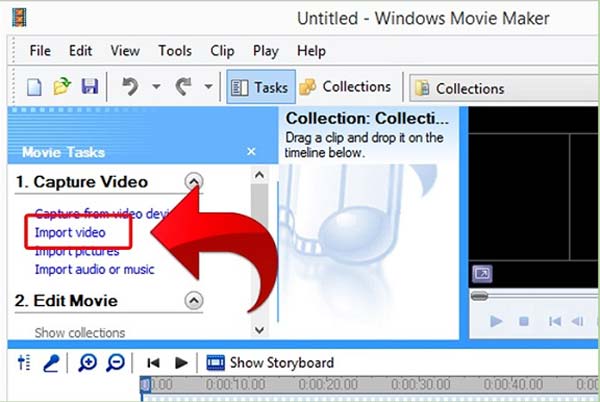 Adicionar clipes de vídeo