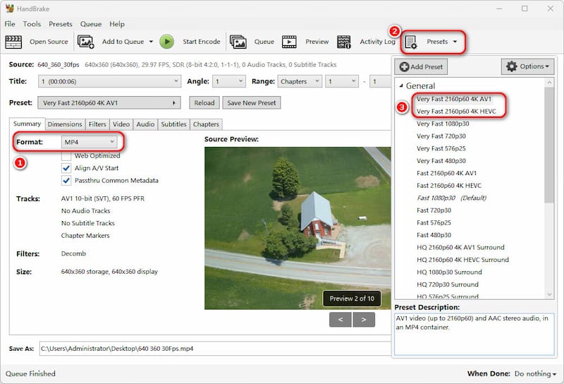 Converter vídeo para 4K no Handbrake