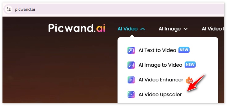 Escolha o Picwand AI Video Upscaler