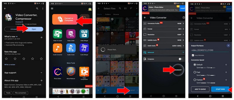 Converter para HD no Android com o Video Converter/Compressor