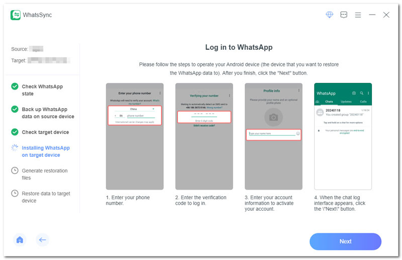 Faça login no Whatsapp no Android